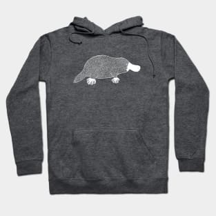 Detailed Platypus Drawing for Animal Lovers Hoodie